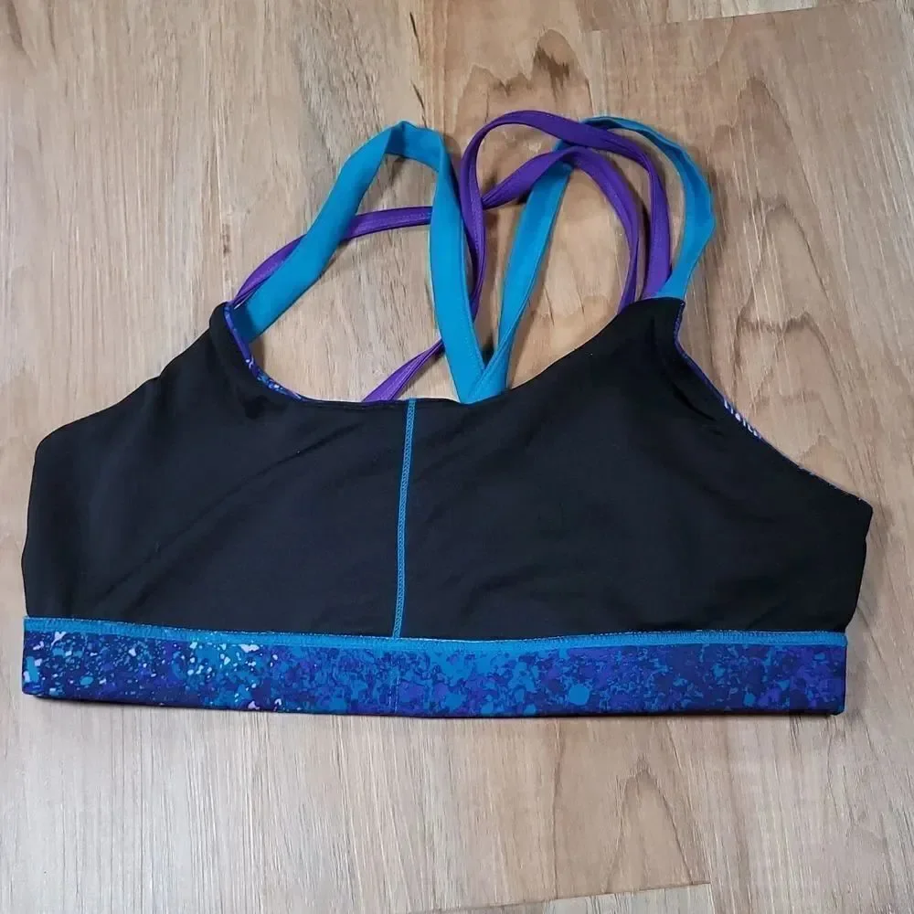💜Champion Purple and Teal Athletic Bra Medium